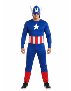 Déguisement de héros américain taille L - de haute qualité, idéal pour le carnaval, les fêtes à thème et les événements spéciaux 2